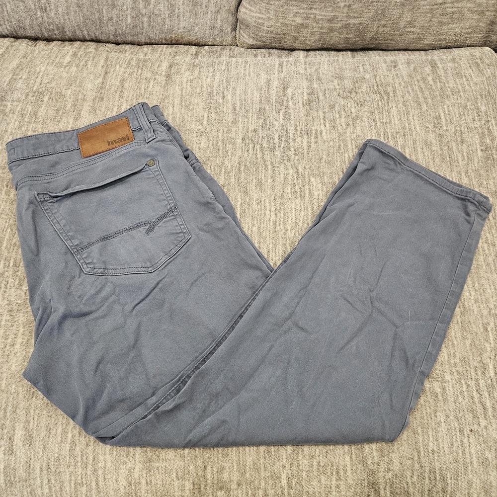 Mavi Zach Straight Leg Pants Men's 36x28 Gray Stretch Cotton 5-Pocket
